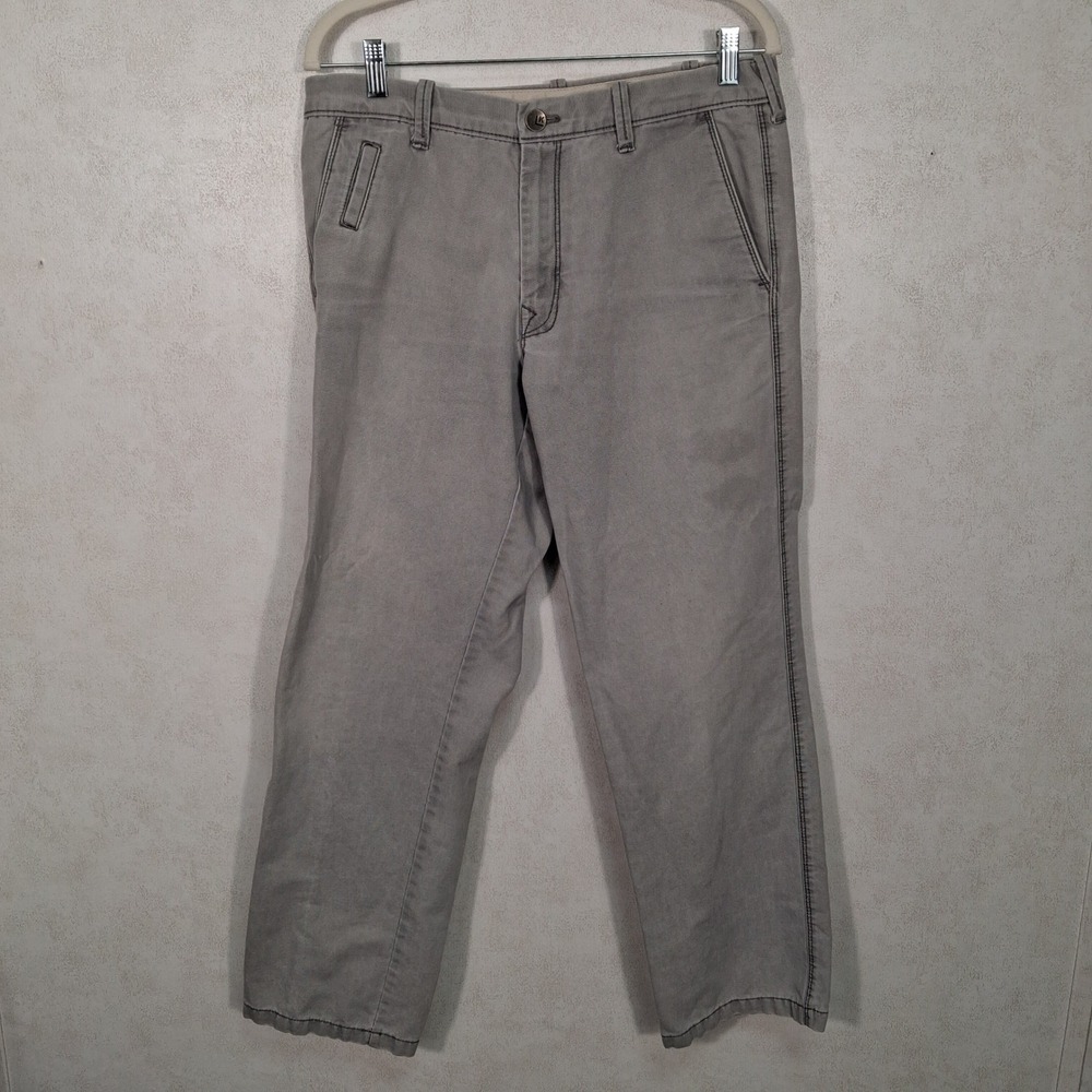 Lucky Brand Canvas Workwear Pants Mens 32x30 Grey Repreve Recycled Sustainable